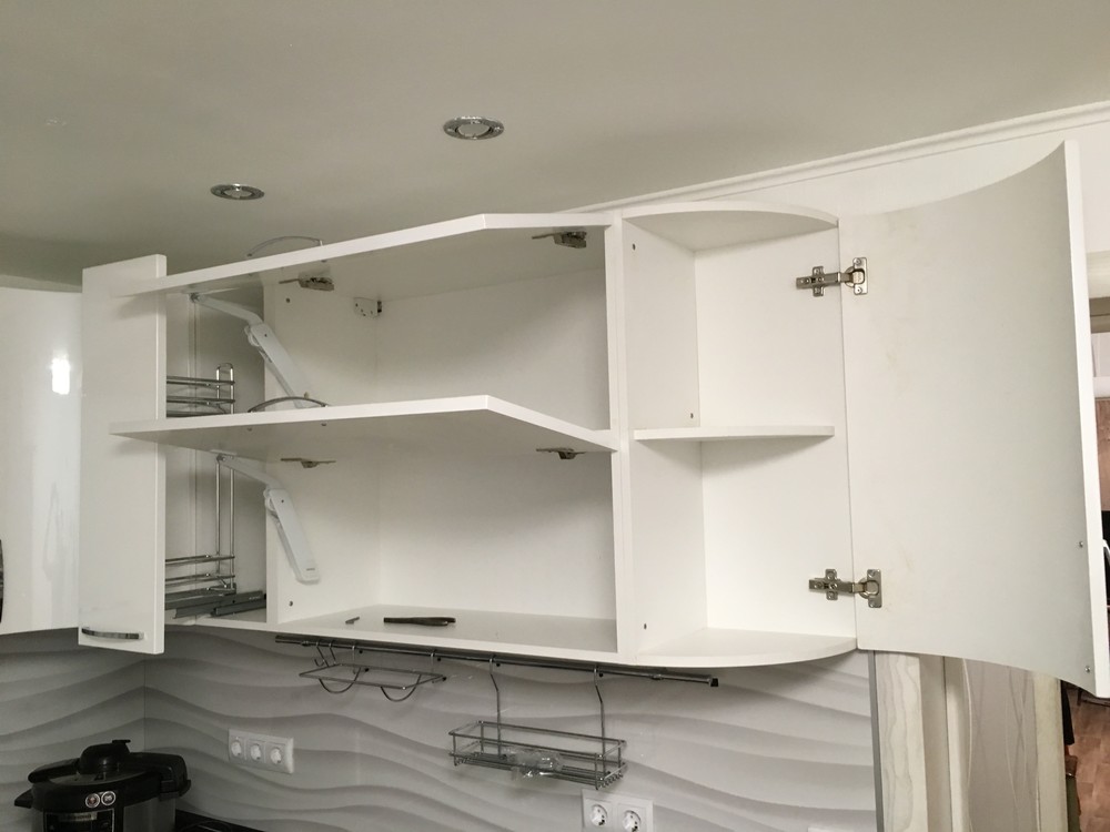 Белый кухонный гарнитур-Кухня МДФ в ПВХ «Модель 311»-фото6