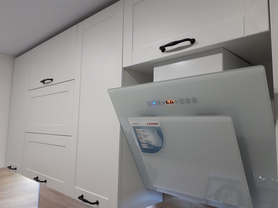 Белый кухонный гарнитур-Кухня МДФ в ПВХ «Модель 500»-фото4