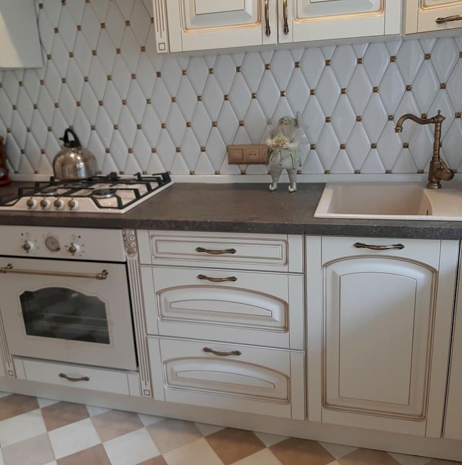 Белый кухонный гарнитур-Кухня МДФ в эмали «Модель 656»-фото3