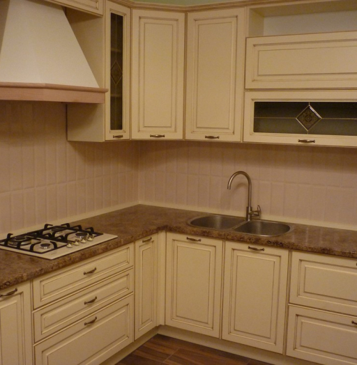 Белый кухонный гарнитур-Кухня из массива «Модель 242»-фото5