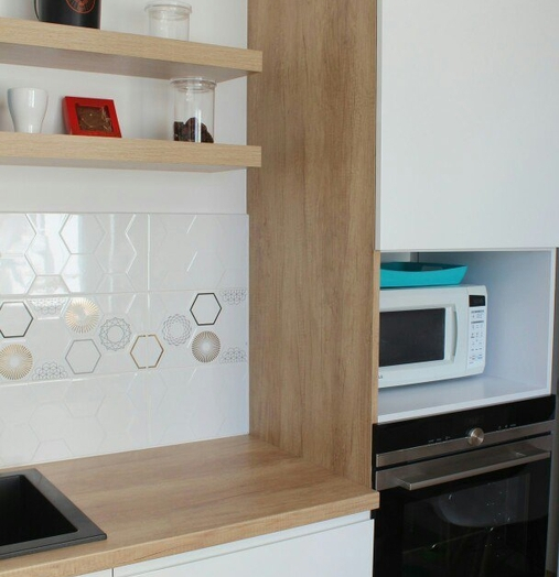 Белый кухонный гарнитур-Кухня из пластика «Модель 87»-фото8