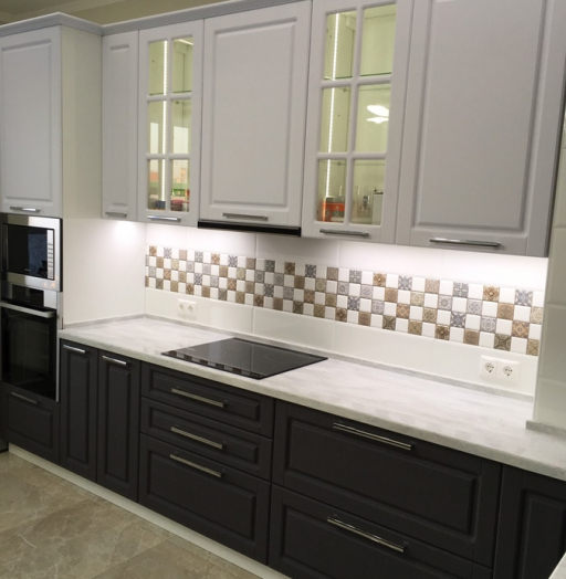 Белый кухонный гарнитур-Кухня МДФ в пленке ПВХ «Модель 505»-фото3