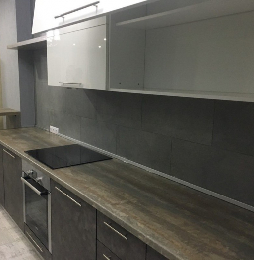 Белый кухонный гарнитур-Кухня МДФ в эмали «Модель 159»-фото4