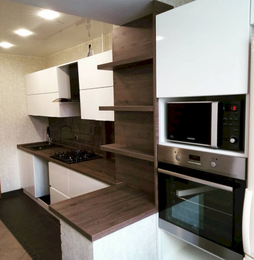 Белый кухонный гарнитур-Кухня МДФ в эмали «Модель 654»-фото6